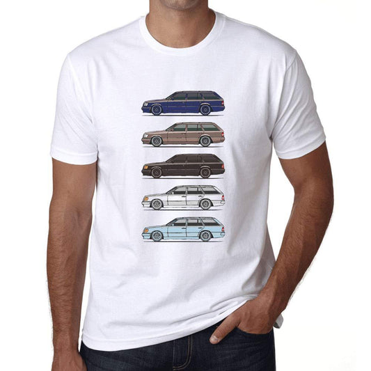 Ultrabasic - Homme Graphique Voiture Classique W124 S124 Voiture de Classe T-Shirt Blanco