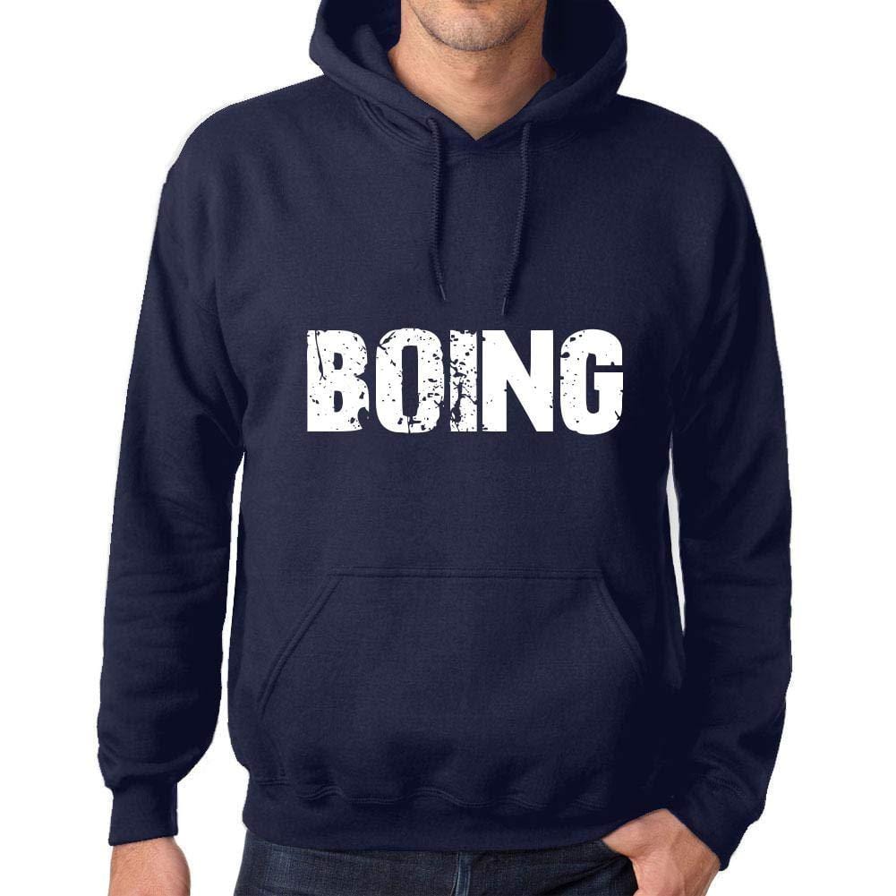 Ultrabasic Homme Femme Unisex Sweat à Capuche Hoodie Popular Words Boing French Marine