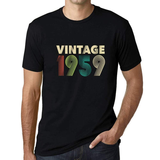 Ultrabasic - Homme T-Shirt Graphique Vintage 1959 Noir Profond