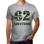 62 And Strong Men's T-shirt Grey Birthday Gift - Ultrabasic