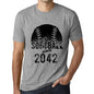 Men&rsquo;s Graphic T-Shirt Softball Since 2042 Grey Marl - Ultrabasic