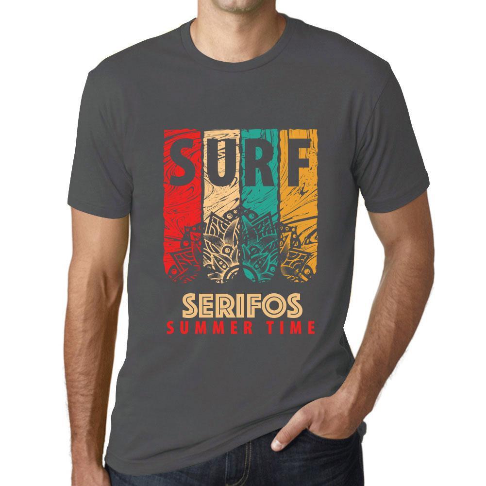 Men&rsquo;s Graphic T-Shirt Surf Summer Time SERIFOS Mouse Grey - Ultrabasic