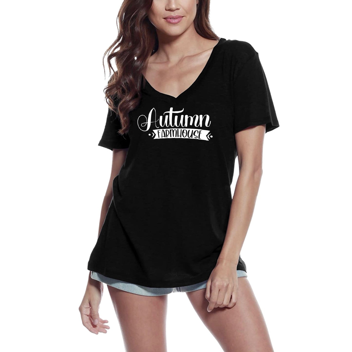 ULTRABASIC Women's T-Shirt Autumn Farmhouse - Funny Vintage Tee Shirt