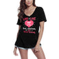 ULTRABASIC Women's V-Neck T-Shirt Love is Like Pi - Funny Math Gift Tee Shirt