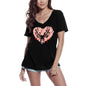 ULTRABASIC Women's T-Shirt Love Heart Moose - Funny Valentine Tee Shirt