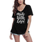 ULTRABASIC Women's T-Shirt Made With Love - Short Sleeve Tee Shirt Tops