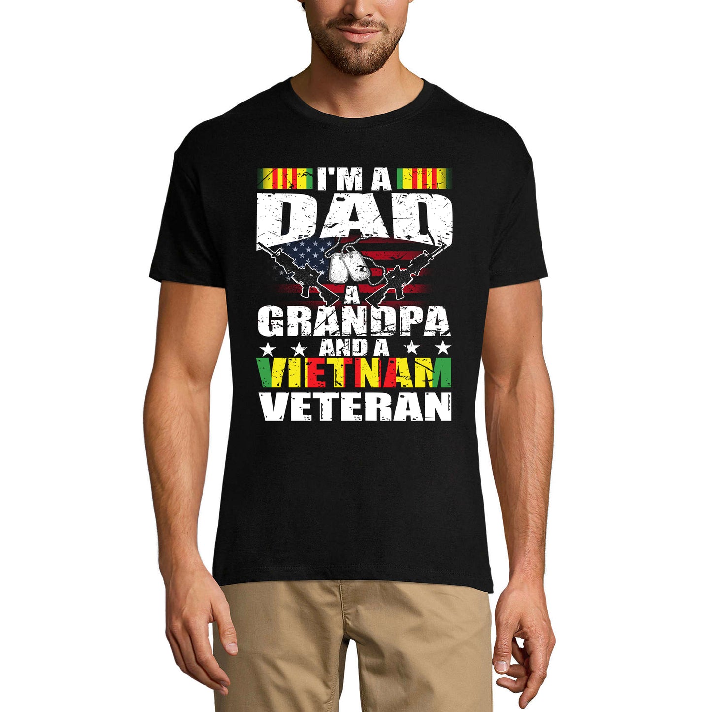 ULTRABASIC Men's T-Shirt I'm A Dad a Grandpa And a Vietnam Veteran - Daddy Shirt