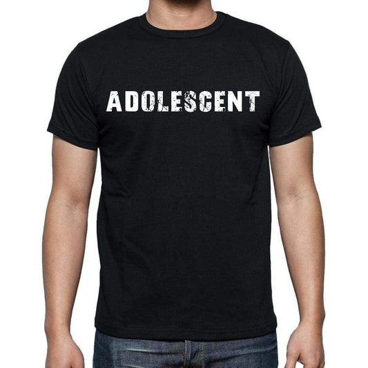 Adolescent White Letters Mens Short Sleeve Round Neck T-Shirt 00007