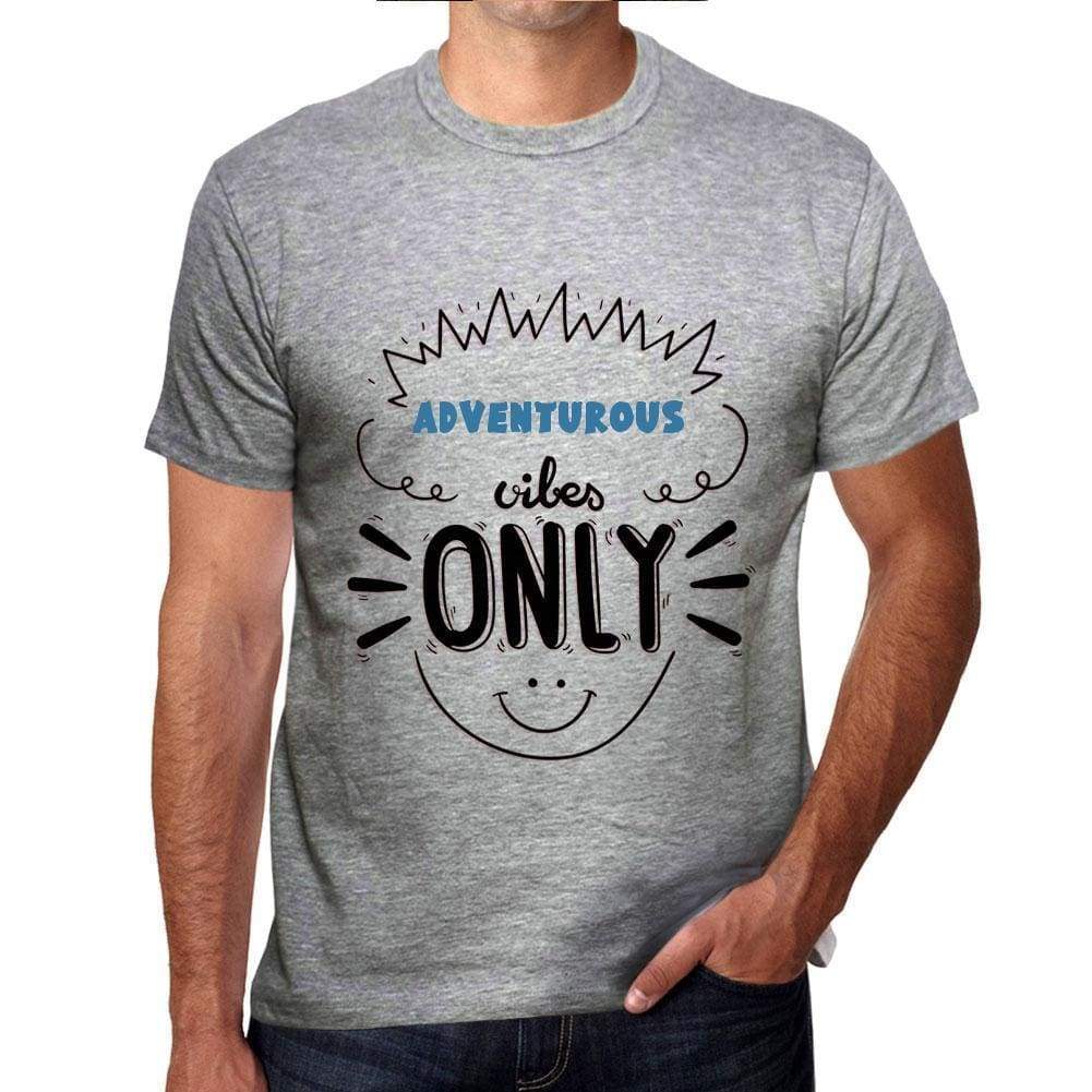 Adventurous Vibes Only Grey Mens Short Sleeve Round Neck T-Shirt Gift T-Shirt 00300 - Grey / S - Casual