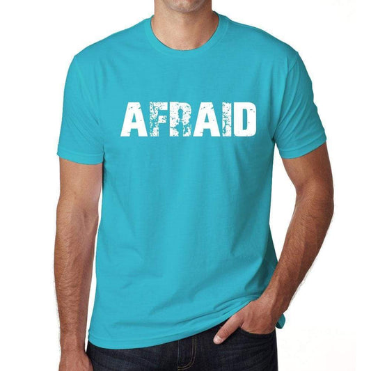 Afraid Mens Short Sleeve Round Neck T-Shirt 00020 - Blue / S - Casual