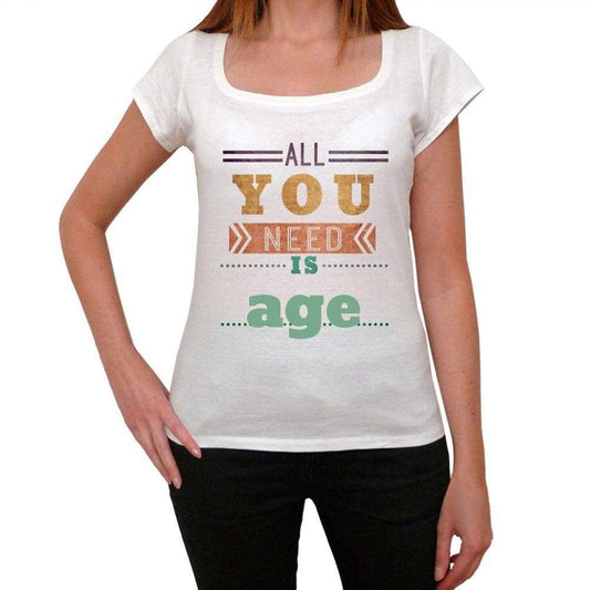 Age Womens Short Sleeve Round Neck T-Shirt 00024 - Casual