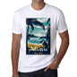 Alassio Pura Vida Beach Name White Mens Short Sleeve Round Neck T-Shirt 00292 - White / S - Casual