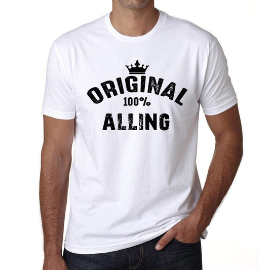 Alling 100% German City White Mens Short Sleeve Round Neck T-Shirt 00001 - Casual