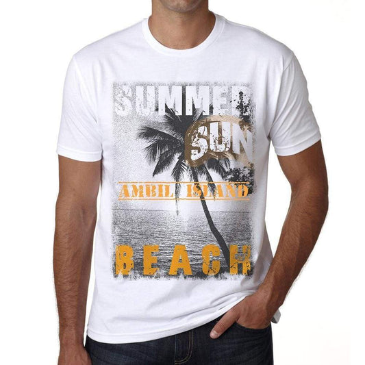 Ambil Island Mens Short Sleeve Round Neck T-Shirt - Casual