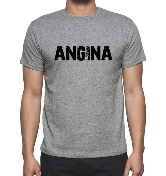 Angina Grey Mens Short Sleeve Round Neck T-Shirt 00018 - Grey / S - Casual