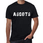 Ascots Mens Vintage T Shirt Black Birthday Gift 00554 - Black / Xs - Casual