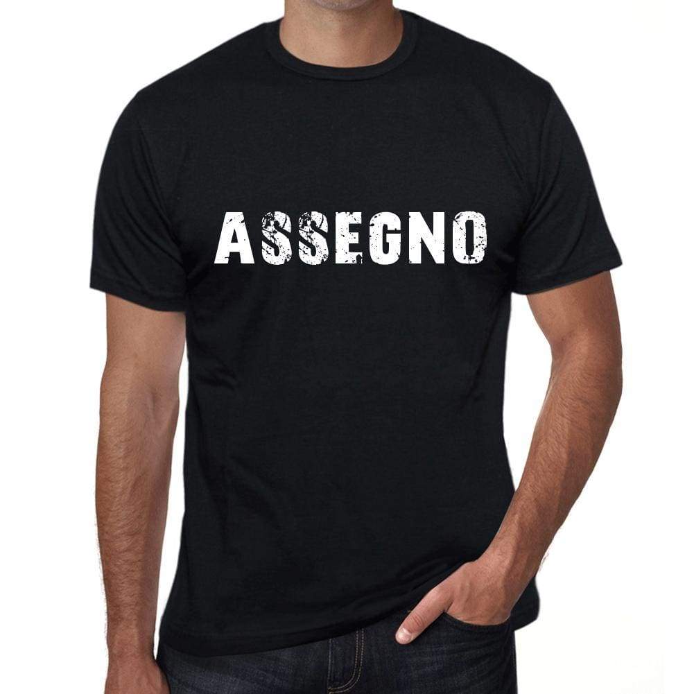 assegno Mens T shirt Black Birthday Gift 00551 - ULTRABASIC