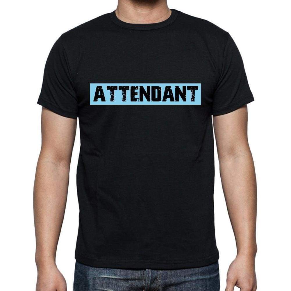Attendant T Shirt Mens T-Shirt Occupation S Size Black Cotton - T-Shirt