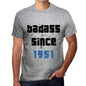 Badass Since 1951 <span>Men's</span> T-shirt Grey Birthday Gift 00430 - ULTRABASIC