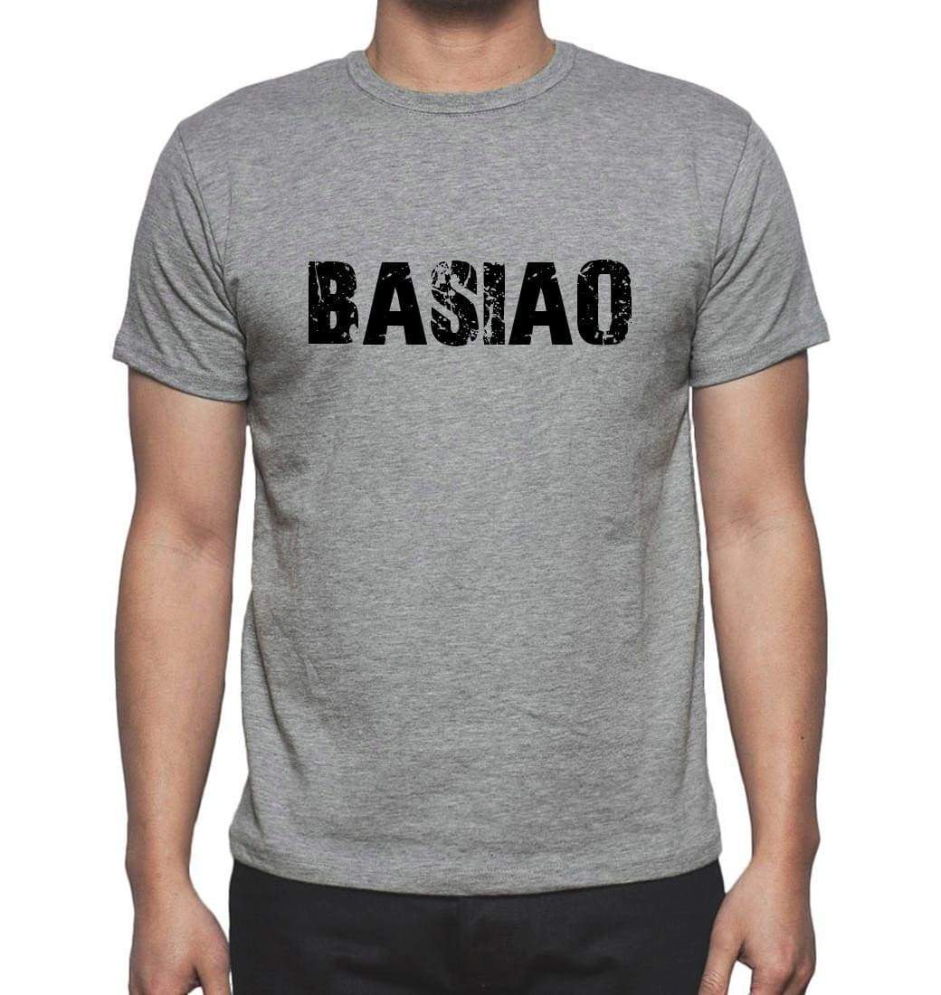 Basiao Grey Mens Short Sleeve Round Neck T-Shirt 00018 - Grey / S - Casual