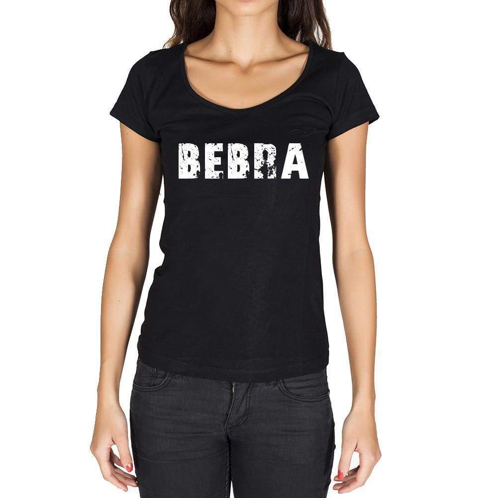 Bebra German Cities Black Womens Short Sleeve Round Neck T-Shirt 00002 - Casual