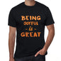 Being Joyful Is Great Black Mens Short Sleeve Round Neck T-Shirt Birthday Gift 00375 - Black / Xs - Casual