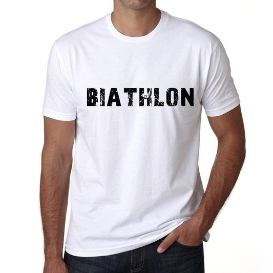 Biathlon Mens T Shirt White Birthday Gift 00552 - White / Xs - Casual