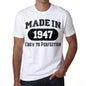 Birthday Gift Made 1947 T-Shirt Gift T Shirt Mens Tee - S / White - T-Shirt