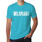Bluish Mens Short Sleeve Round Neck T-Shirt - Blue / S - Casual