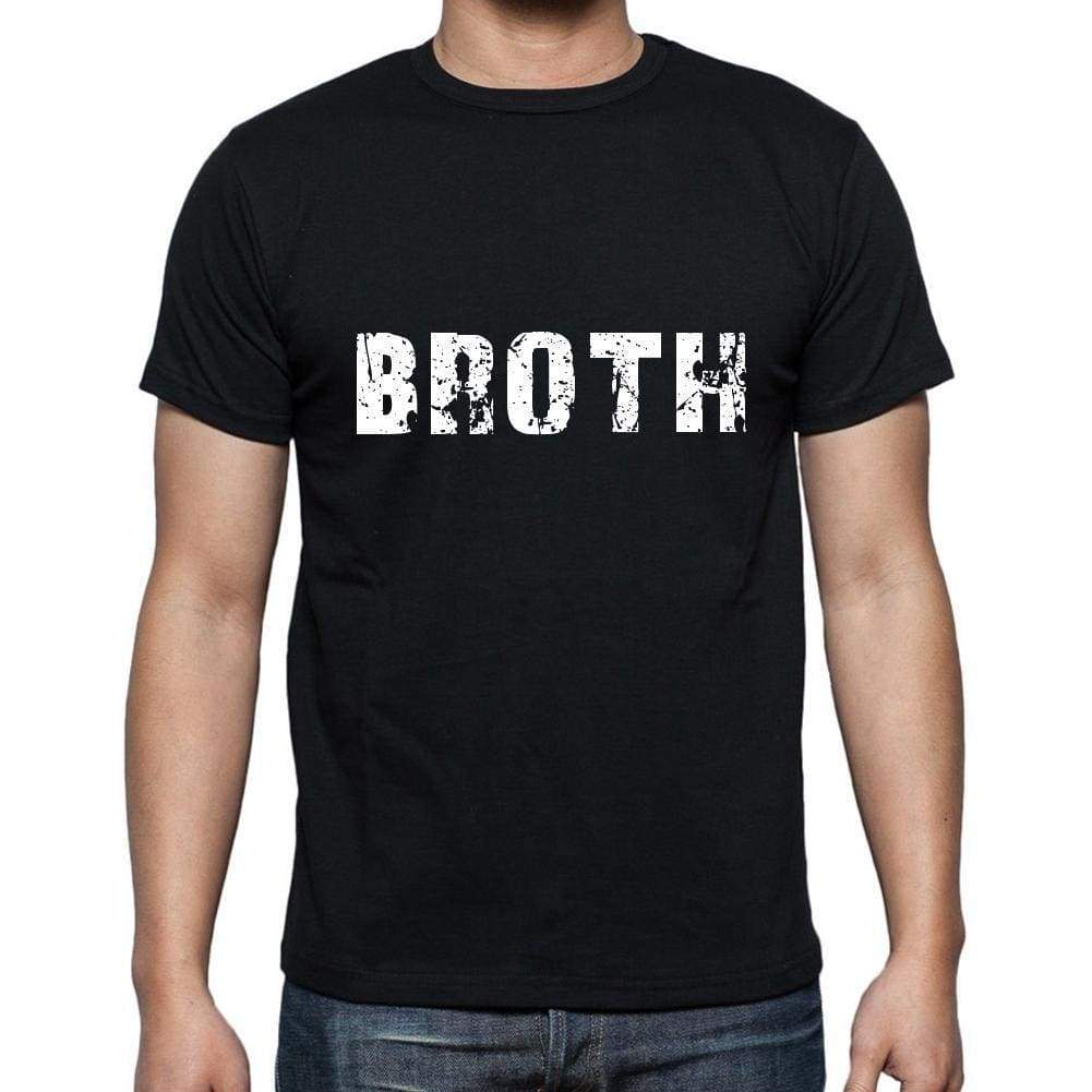 Broth Mens Short Sleeve Round Neck T-Shirt 5 Letters Black Word 00006 - Casual