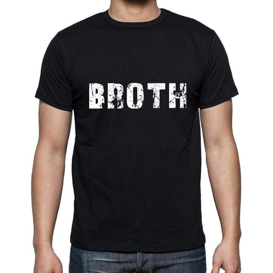 Broth Mens Short Sleeve Round Neck T-Shirt 5 Letters Black Word 00006 - Casual