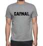 Carnal Grey Mens Short Sleeve Round Neck T-Shirt 00018 - Grey / S - Casual