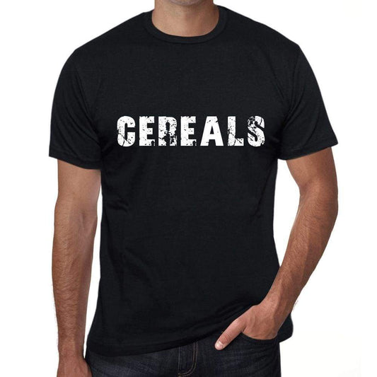 Cereals Mens Vintage T Shirt Black Birthday Gift 00555 - Black / Xs - Casual