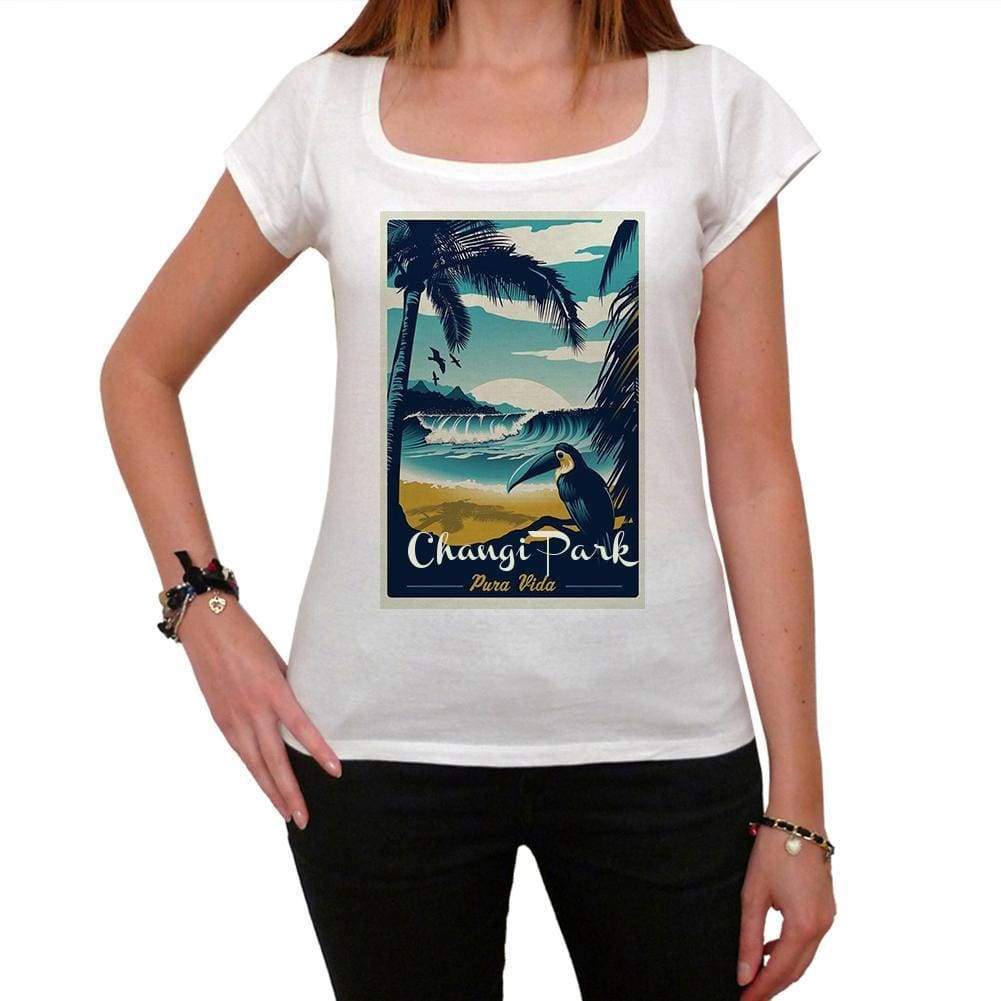 Changi Park Pura Vida Beach Name White Womens Short Sleeve Round Neck T-Shirt 00297 - White / Xs - Casual