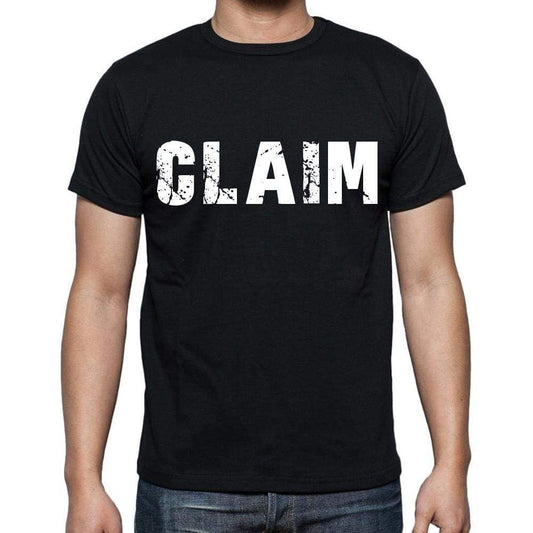 Claim Mens Short Sleeve Round Neck T-Shirt Black T-Shirt En