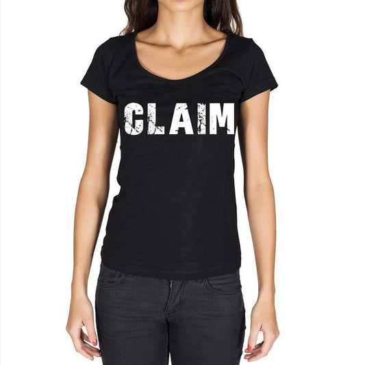 Claim Womens Short Sleeve Round Neck T-Shirt - Casual