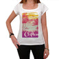 Clifton Escape To Paradise Womens Short Sleeve Round Neck T-Shirt 00280 - White / Xs - Casual