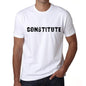 Constitute Mens T Shirt White Birthday Gift 00552 - White / Xs - Casual