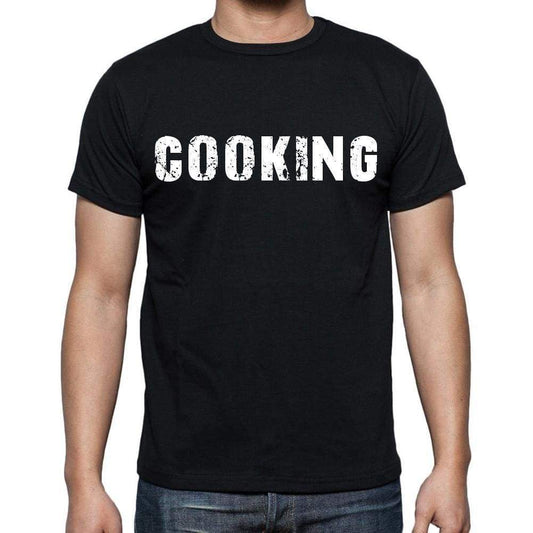 cooking <span>Men's</span> <span>Short Sleeve</span> <span>Round Neck</span> T-shirt , Black T-shirt EN - ULTRABASIC