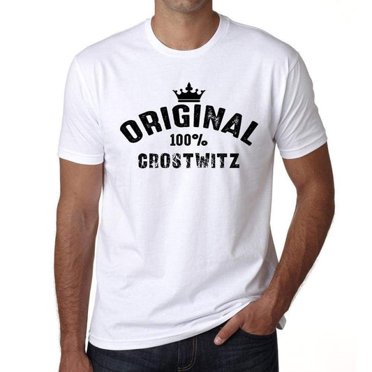 Crostwitz 100% German City White Mens Short Sleeve Round Neck T-Shirt 00001 - Casual