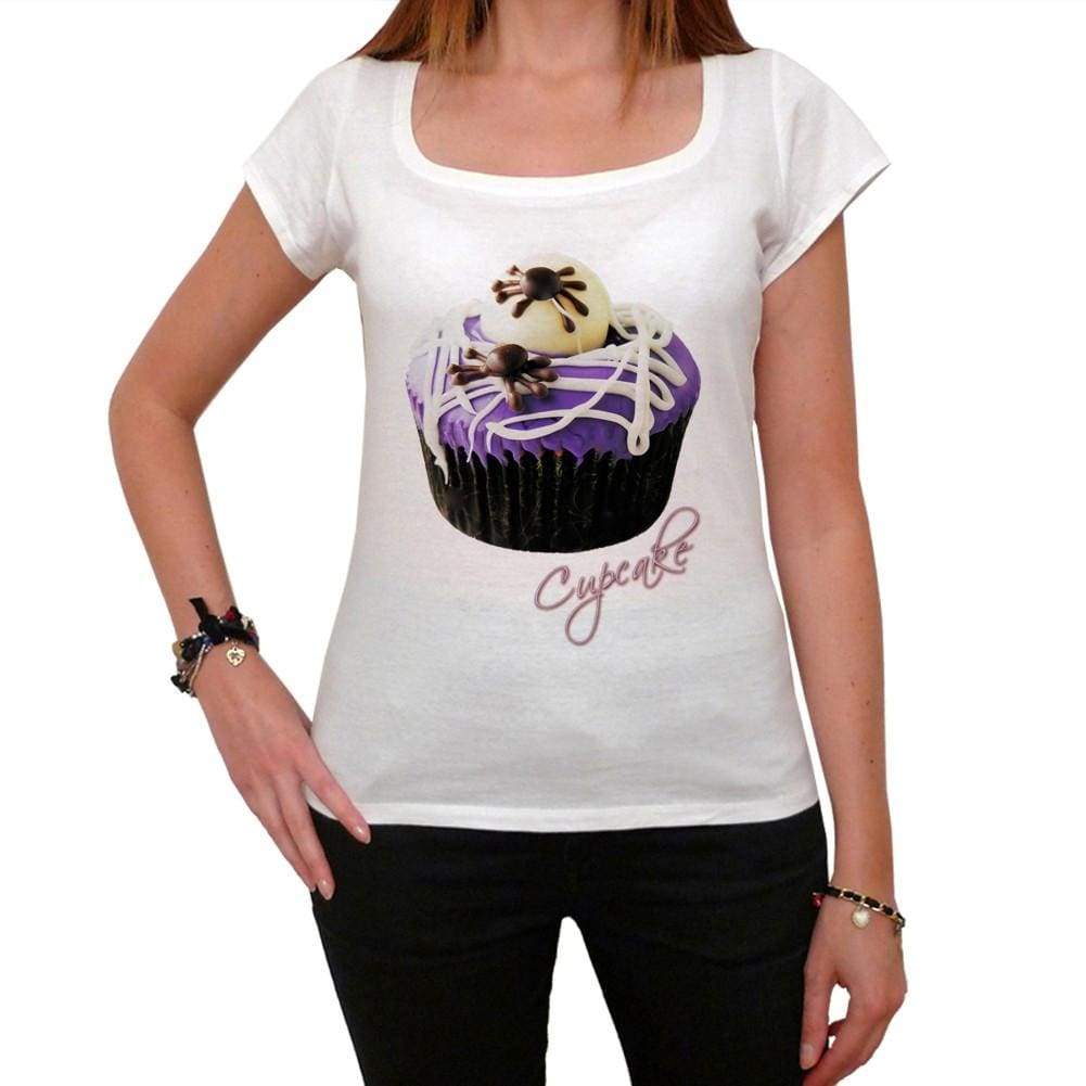 Cupcake Spider Web Womens Short Sleeve Scoop Neck Tee 00152