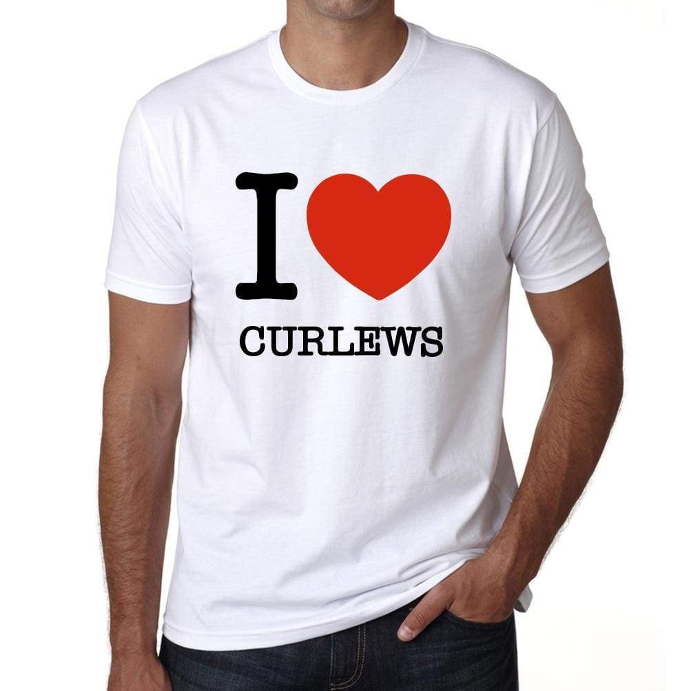 Curlews Mens Short Sleeve Round Neck T-Shirt - White / S - Casual