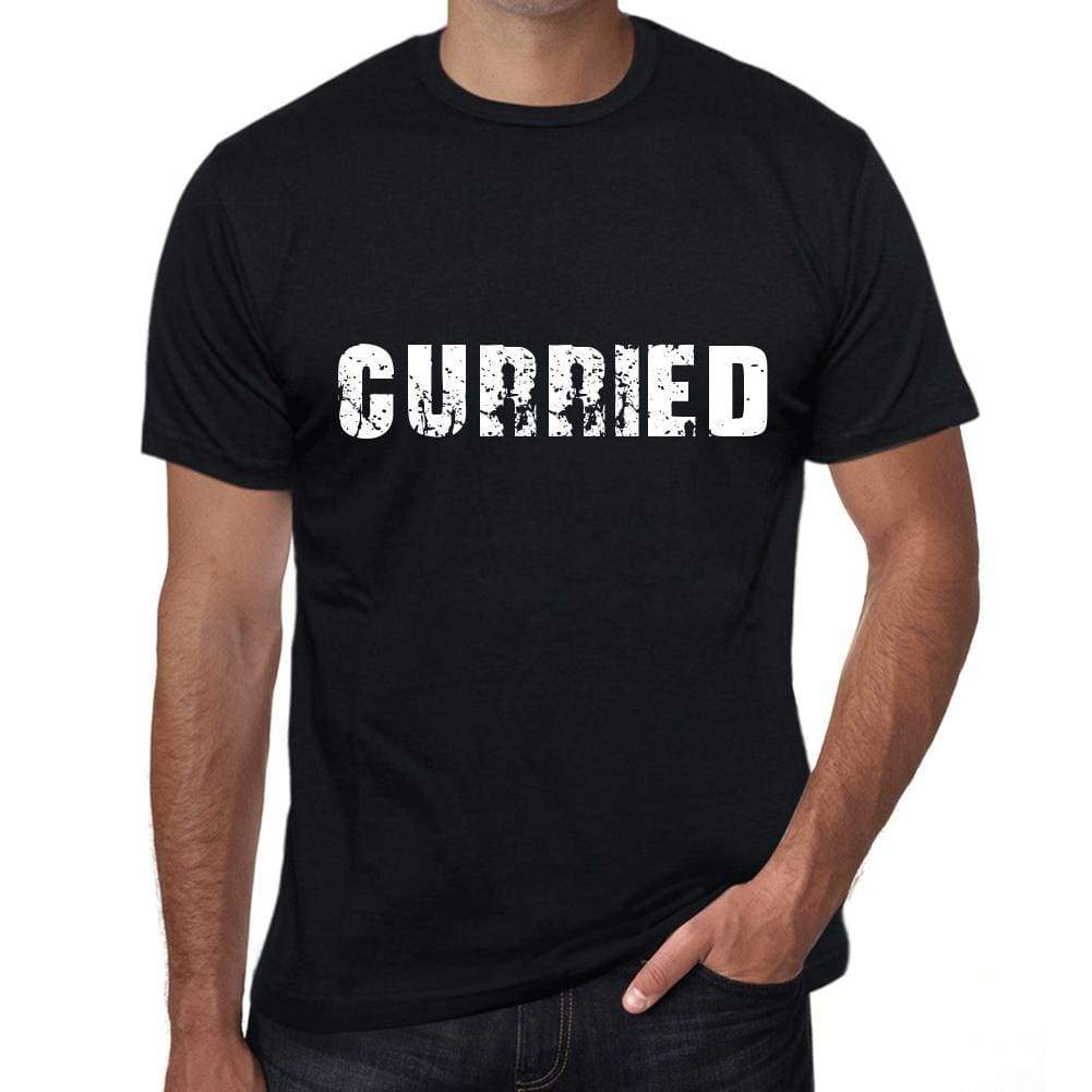 Curried Mens Vintage T Shirt Black Birthday Gift 00555 - Black / Xs - Casual