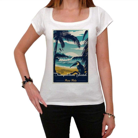 Dampalitan Island Pura Vida Beach Name White Womens Short Sleeve Round Neck T-Shirt 00297 - White / Xs - Casual