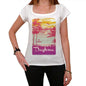 Daytona Escape To Paradise Womens Short Sleeve Round Neck T-Shirt 00280 - White / Xs - Casual