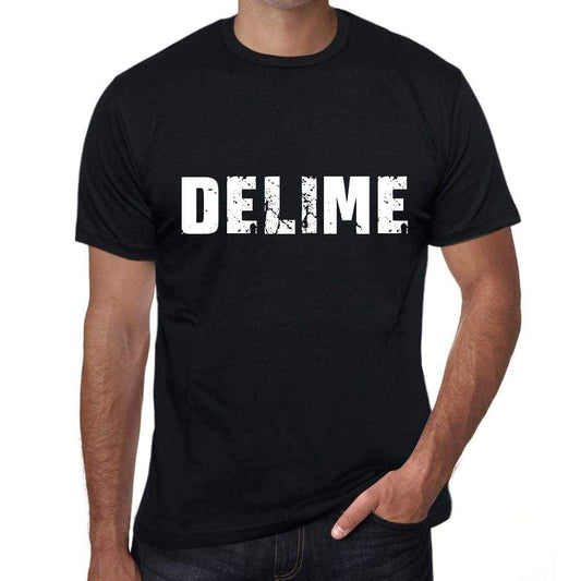 Delime Mens Vintage T Shirt Black Birthday Gift 00554 - Black / Xs - Casual
