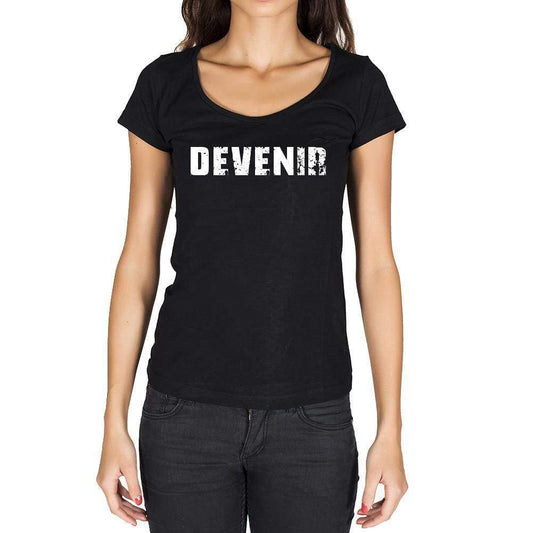 Devenir French Dictionary Womens Short Sleeve Round Neck T-Shirt 00010 - Casual