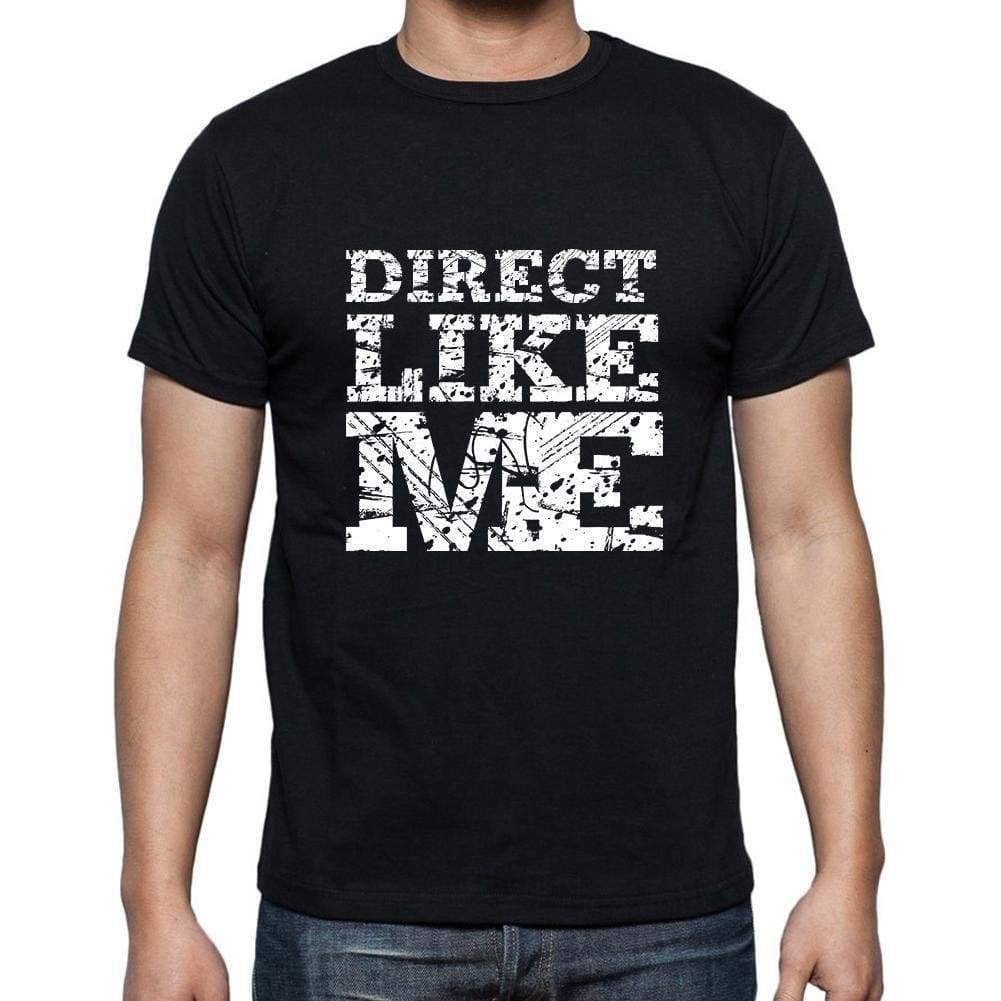 Direct Like Me Black Mens Short Sleeve Round Neck T-Shirt 00055 - Black / S - Casual