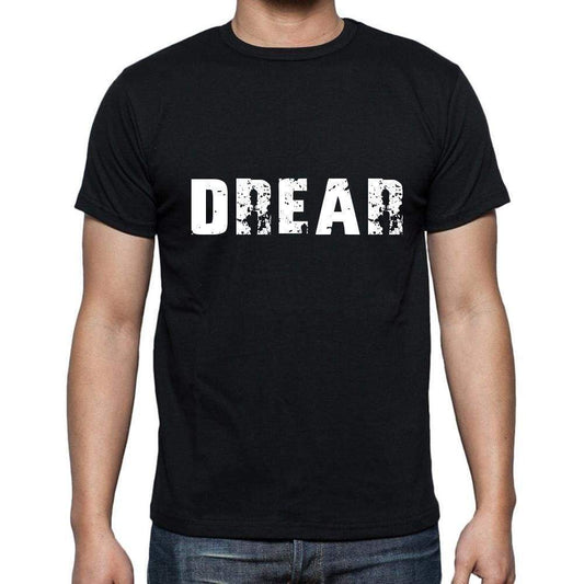 Drear Mens Short Sleeve Round Neck T-Shirt 5 Letters Black Word 00006 - Casual