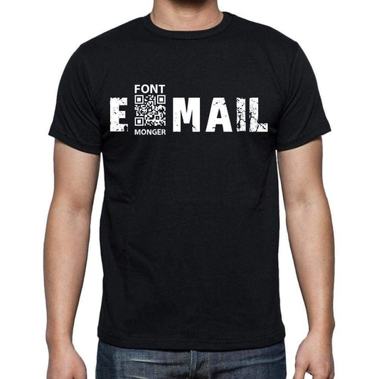 E-Mail Mens Short Sleeve Round Neck T-Shirt Black T-Shirt En